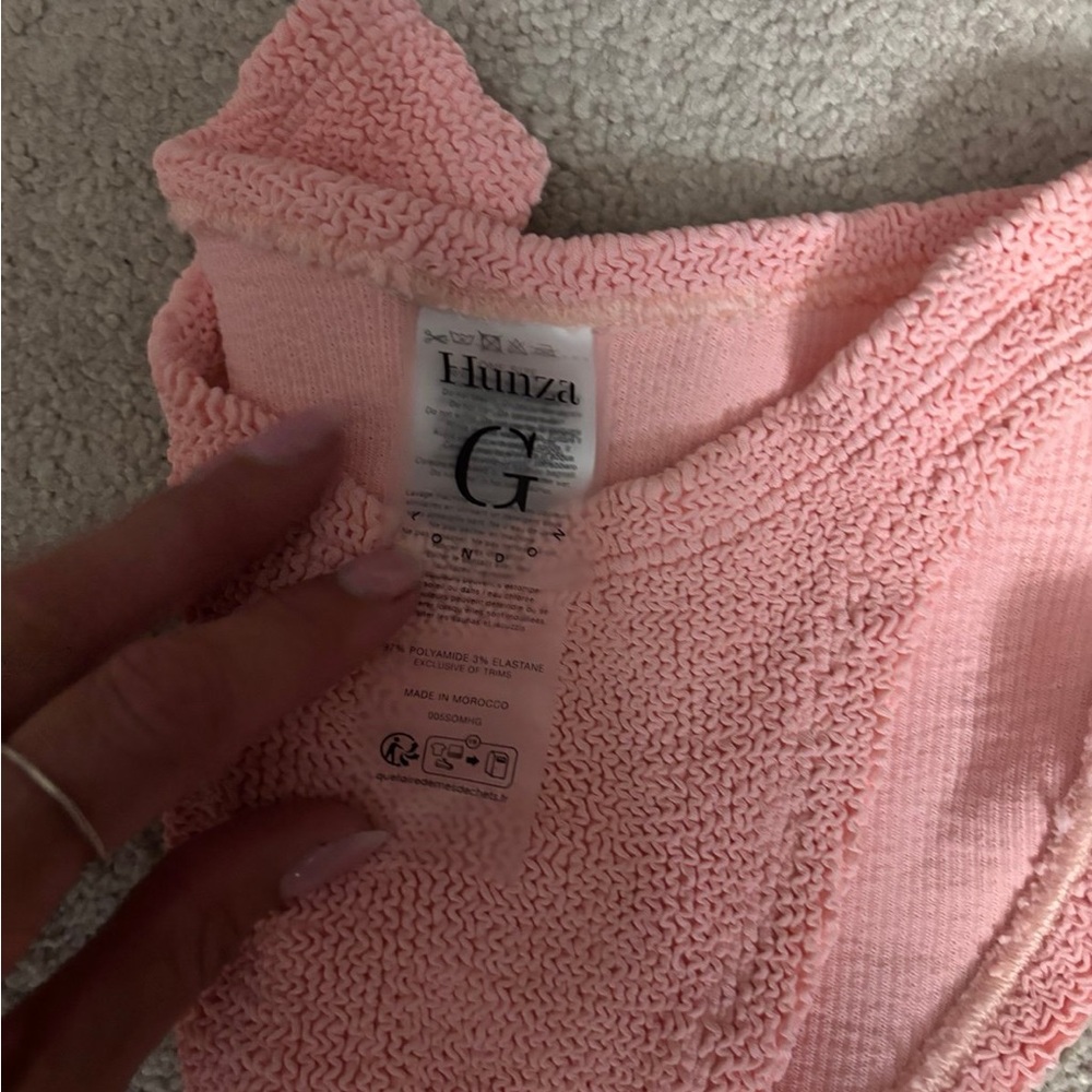 Hunza G Blush Pink Textured Bikini Set - Picture 3 of 5